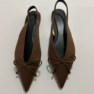 H&M BOW-DECORATED SLINGBACKS new w/out tags (NWOT)